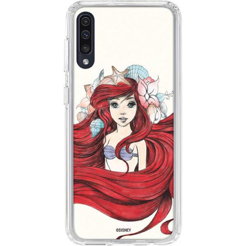 Disney The Little Mermaid Ariel Illustration Galaxy A50 Clear Case