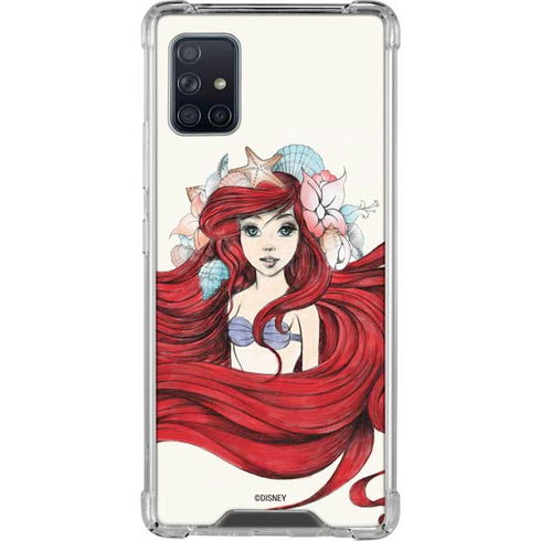 Disney The Little Mermaid Ariel Illustration Galaxy A51 5G Clear Case