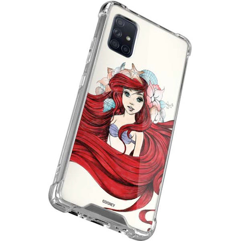 Disney The Little Mermaid Ariel Illustration Galaxy A51 5G Clear Case