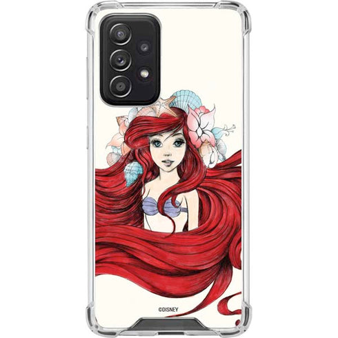 Disney The Little Mermaid Ariel Illustration Galaxy A52 5G Clear Case