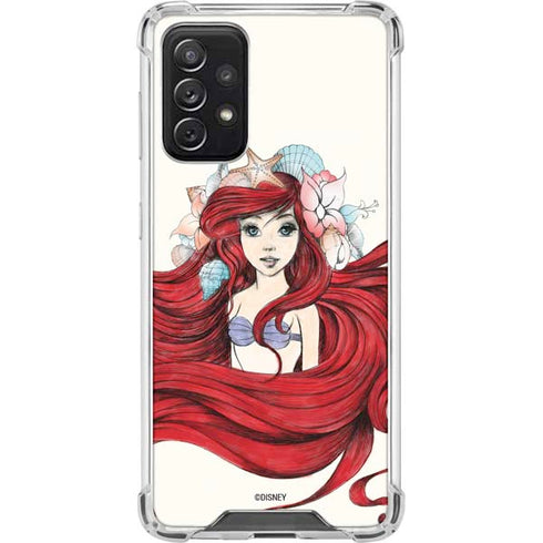 Disney The Little Mermaid Ariel Illustration Galaxy A72 5G Clear Case