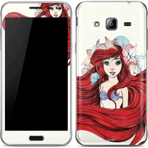 Disney The Little Mermaid Ariel Illustration Galaxy J3 Skin
