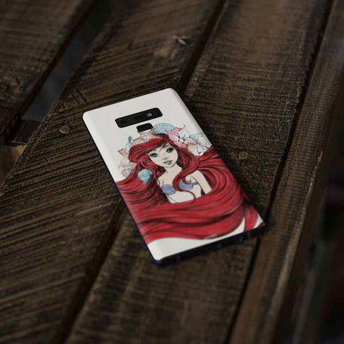Disney The Little Mermaid Ariel Illustration Galaxy Note 9 Skin