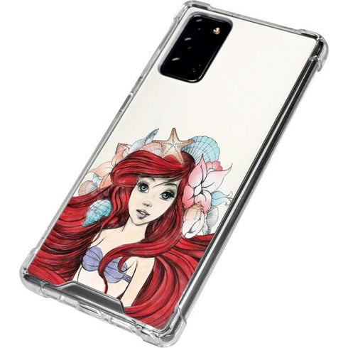 Disney The Little Mermaid Ariel Illustration Galaxy Note20 5G Clear Case