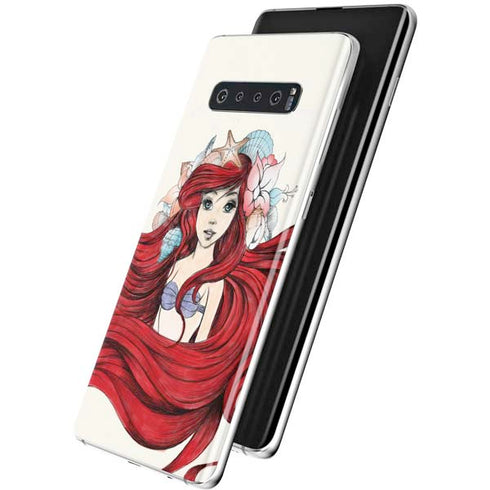 Disney The Little Mermaid Ariel Illustration Galaxy S10 Skin