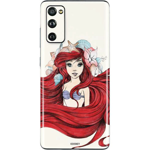 Disney The Little Mermaid Ariel Illustration Galaxy S20 Fan Edition Skin
