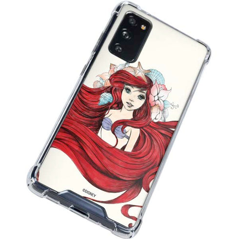 Disney The Little Mermaid Ariel Illustration Galaxy S20 FE Clear Case