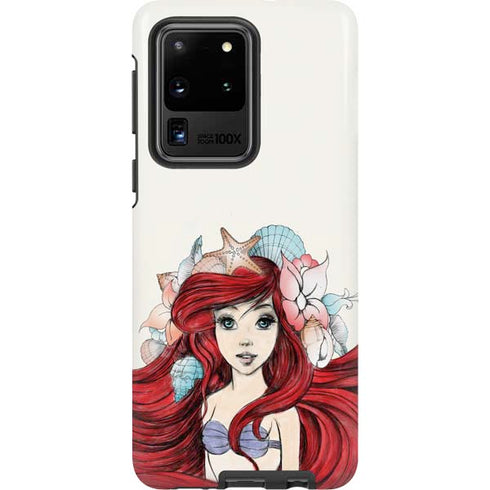 Disney The Little Mermaid Ariel Illustration Galaxy S20 Ultra 5G Pro Case