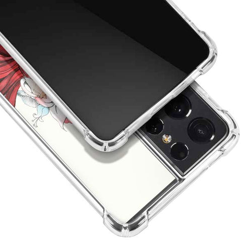 Disney The Little Mermaid Ariel Illustration Galaxy S21 Ultra 5G Clear Case