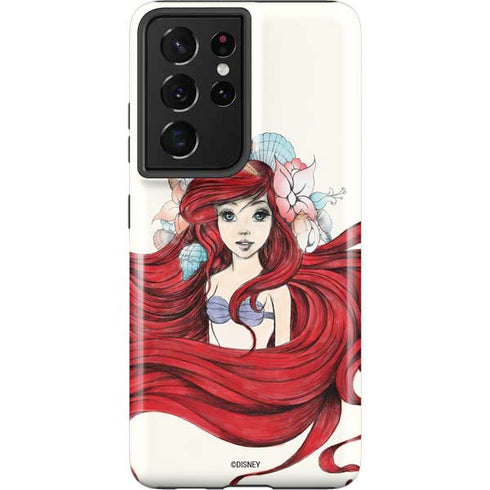 Disney The Little Mermaid Ariel Illustration Galaxy S21 Ultra 5G Pro Case