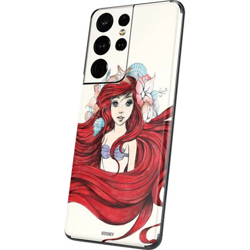 Disney The Little Mermaid Ariel Illustration Galaxy S21 Ultra 5G Skin