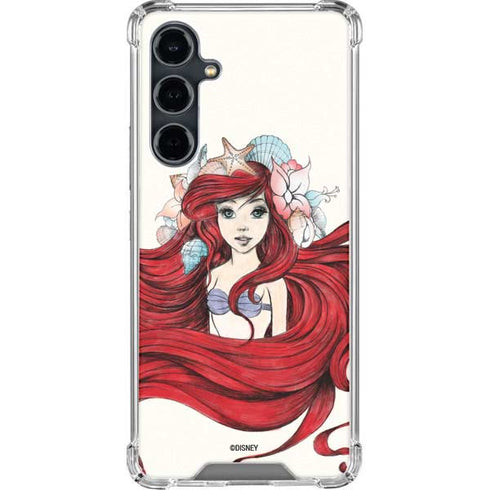 Disney The Little Mermaid Ariel Illustration Galaxy S23 FE Clear Case