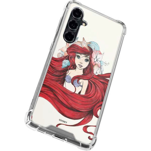 Disney The Little Mermaid Ariel Illustration Galaxy S23 FE Clear Case