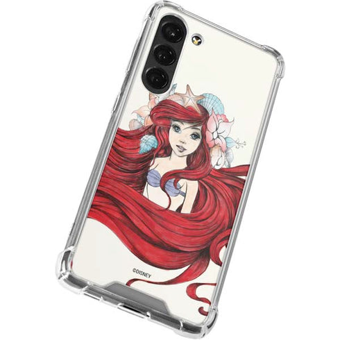 Disney The Little Mermaid Ariel Illustration Galaxy S23 Plus Clear Case