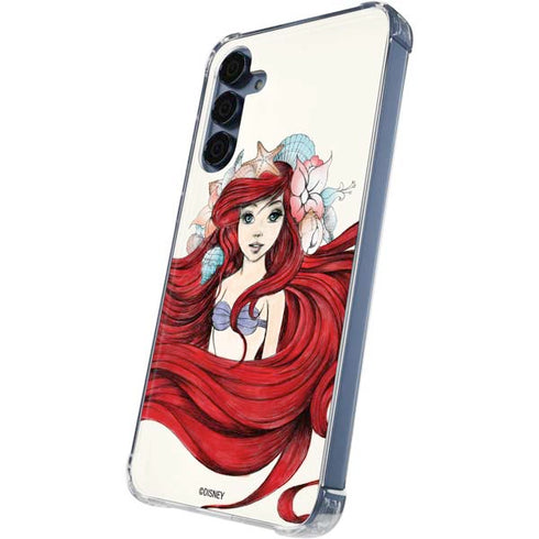Disney The Little Mermaid Ariel Illustration Galaxy S24 Clear Case