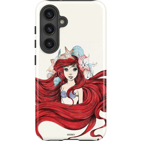 Disney The Little Mermaid Ariel Illustration Galaxy S24 Plus Impact Case