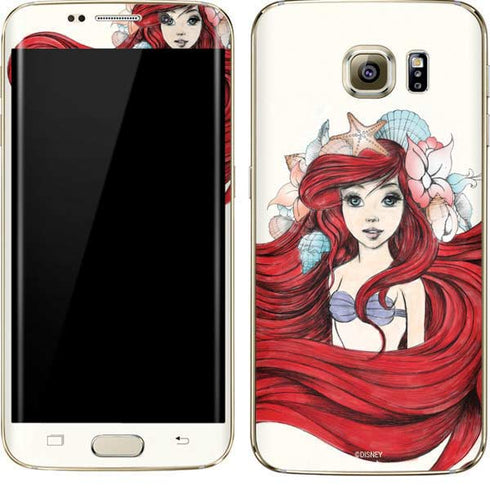Disney The Little Mermaid Ariel Illustration Galaxy S7 Edge Skin