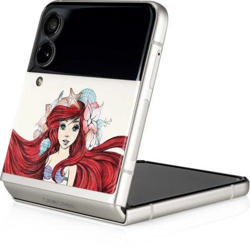 Disney The Little Mermaid Ariel Illustration Galaxy Z Flip3 5G Skin