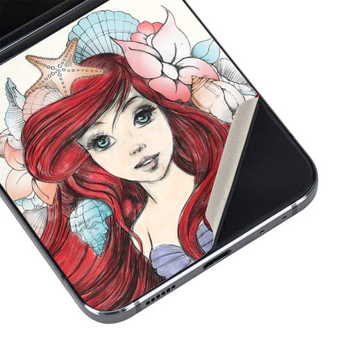 Disney The Little Mermaid Ariel Illustration Galaxy Z Flip5 5G Skin