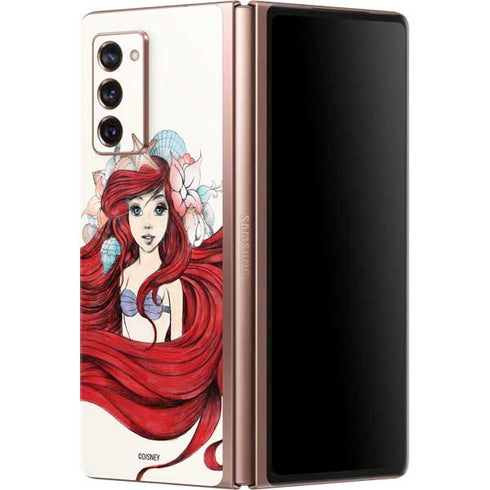 Disney The Little Mermaid Ariel Illustration Galaxy Z Fold2 5G Skin