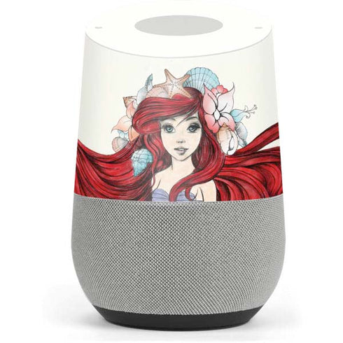 Disney The Little Mermaid Ariel Illustration Google Home Skin