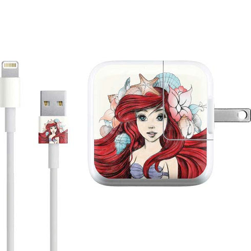 Disney The Little Mermaid Ariel Illustration iPad Charger (10W USB) Skin