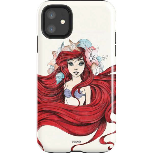 Disney The Little Mermaid Ariel Illustration iPhone 11 Impact Case
