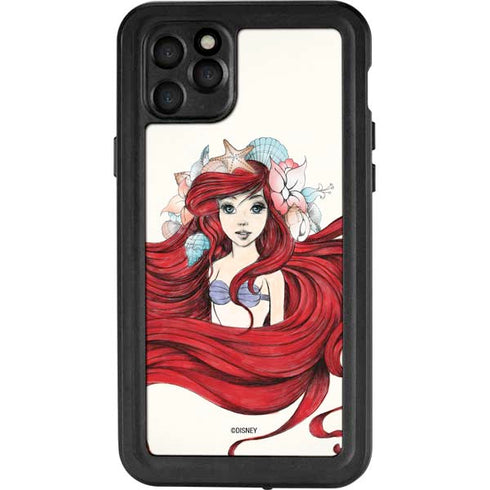Disney The Little Mermaid Ariel Illustration iPhone 11 Pro Max Waterproof Case
