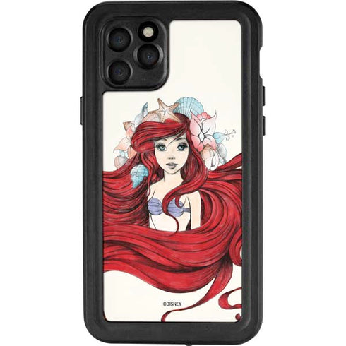 Disney The Little Mermaid Ariel Illustration iPhone 11 Pro Waterproof Case
