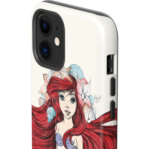 Disney The Little Mermaid Ariel Illustration iPhone 12 Impact Case
