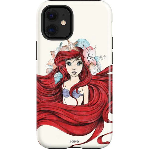 Disney The Little Mermaid Ariel Illustration iPhone 12 Mini Impact Case