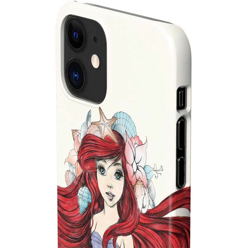 Disney The Little Mermaid Ariel Illustration iPhone 12 Mini Lite Case