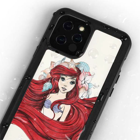Disney The Little Mermaid Ariel Illustration iPhone 12 Pro Waterproof Case