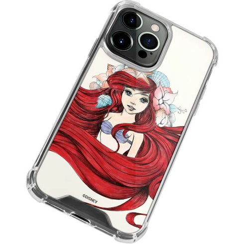 Disney The Little Mermaid Ariel Illustration iPhone 13 Pro Clear Case