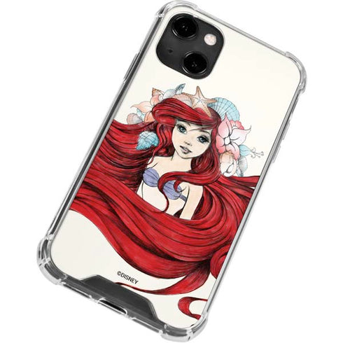 Disney The Little Mermaid Ariel Illustration iPhone 14 Clear Case