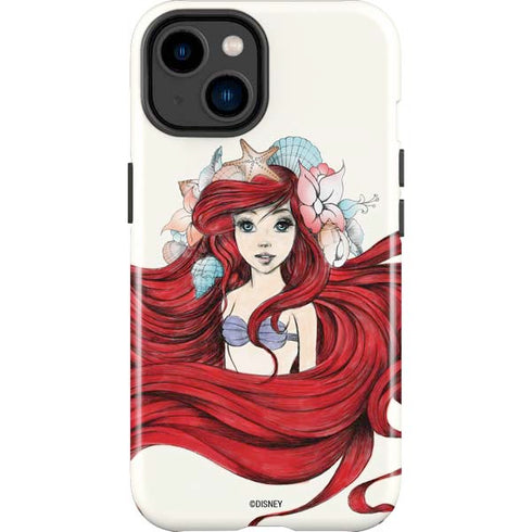 Disney The Little Mermaid Ariel Illustration iPhone 15 Plus Impact Case