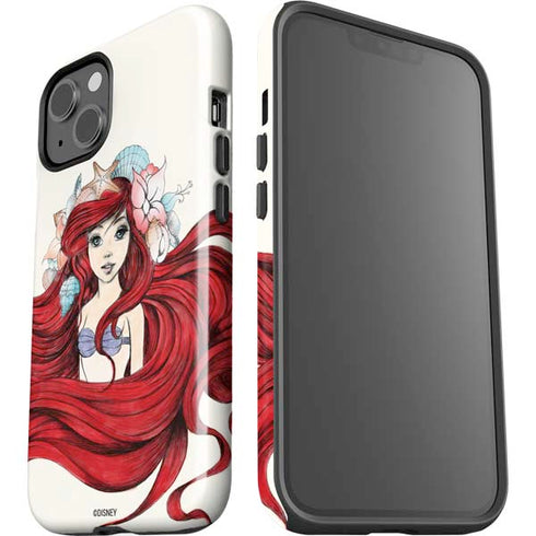 Disney The Little Mermaid Ariel Illustration iPhone 14 Plus Impact Case