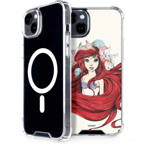Disney The Little Mermaid Ariel Illustration iPhone 15 MagSafe Case