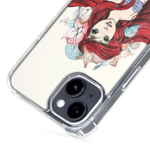 Disney The Little Mermaid Ariel Illustration iPhone 15 Plus MagSafe Case