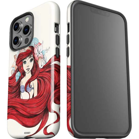 Disney The Little Mermaid Ariel Illustration iPhone 15 Pro Impact Case