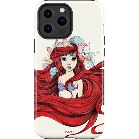 Disney The Little Mermaid Ariel Illustration iPhone 15 Pro Max Impact Case