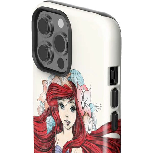 Disney The Little Mermaid Ariel Illustration iPhone 15 Pro Max Impact Case