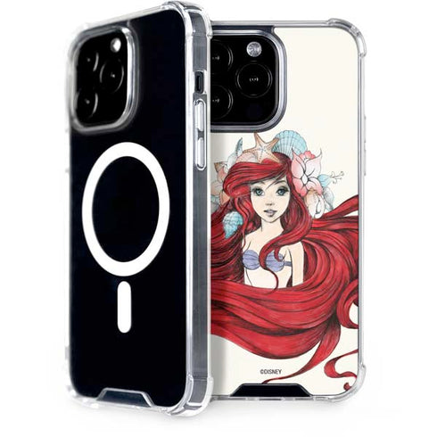 Disney The Little Mermaid Ariel Illustration iPhone 15 Pro Max MagSafe Case