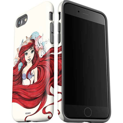 Disney The Little Mermaid Ariel Illustration iPhone SE (2nd & 3rd Gen) Pro Case