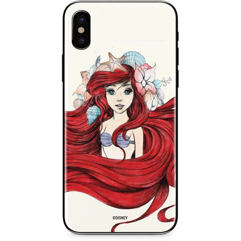 Disney The Little Mermaid Ariel Illustration iPhone XS Skin
