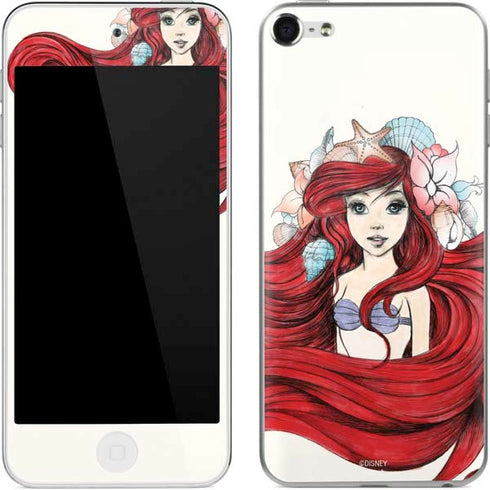 Disney The Little Mermaid Ariel Illustration Apple iPod Skin