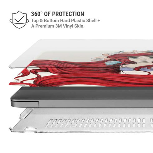 Disney The Little Mermaid Ariel Illustration MacBook Pro 16in (2021-25) Case plus Skin