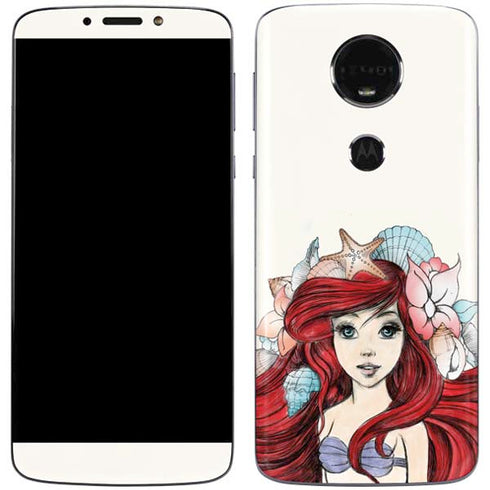 Disney The Little Mermaid Ariel Illustration Moto E5 Plus Skin