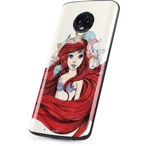 Disney The Little Mermaid Ariel Illustration Moto G6 Skin