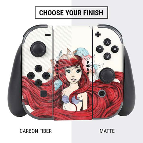 Disney The Little Mermaid Ariel Illustration Nintendo Switch Bundle Skin